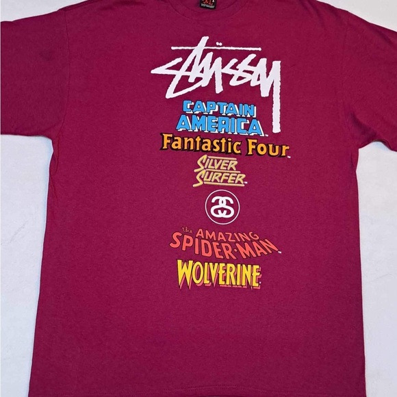 Stussy Marvel "Heros and Villains" T-Shirt - Men's size XL - Picture 2 of 10